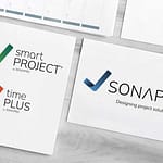 Neue Logos auf Papier gedruckt